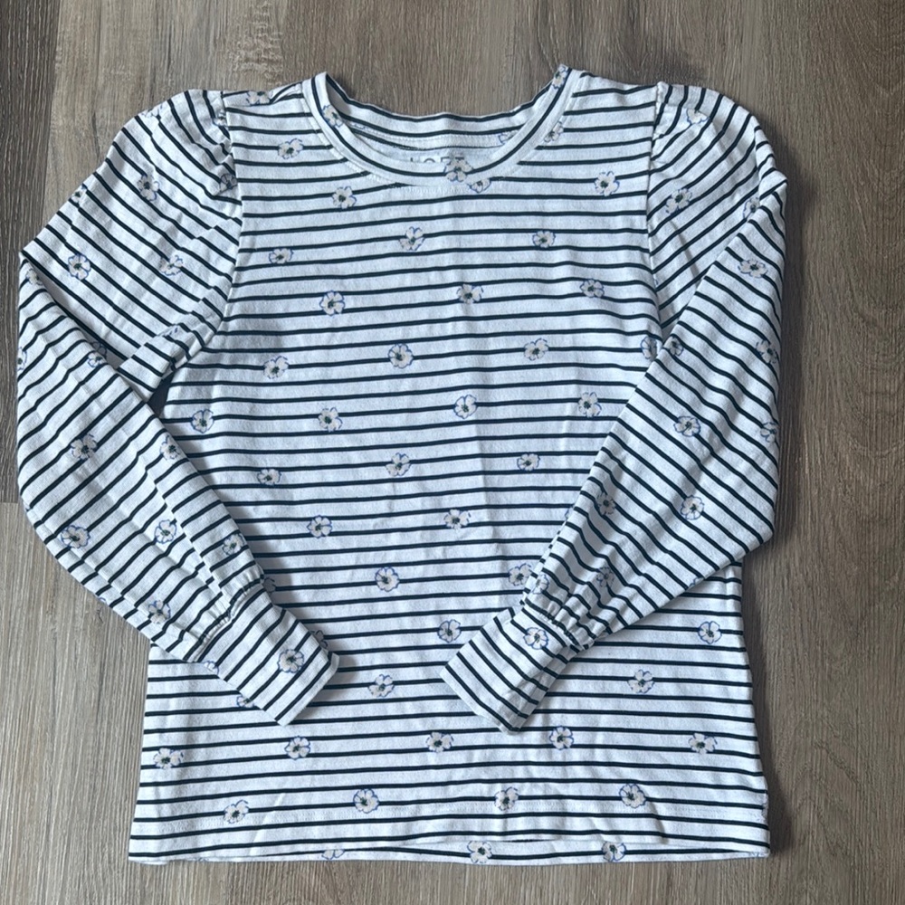 LOFT Striped Floral Women’s Shirt- Medium